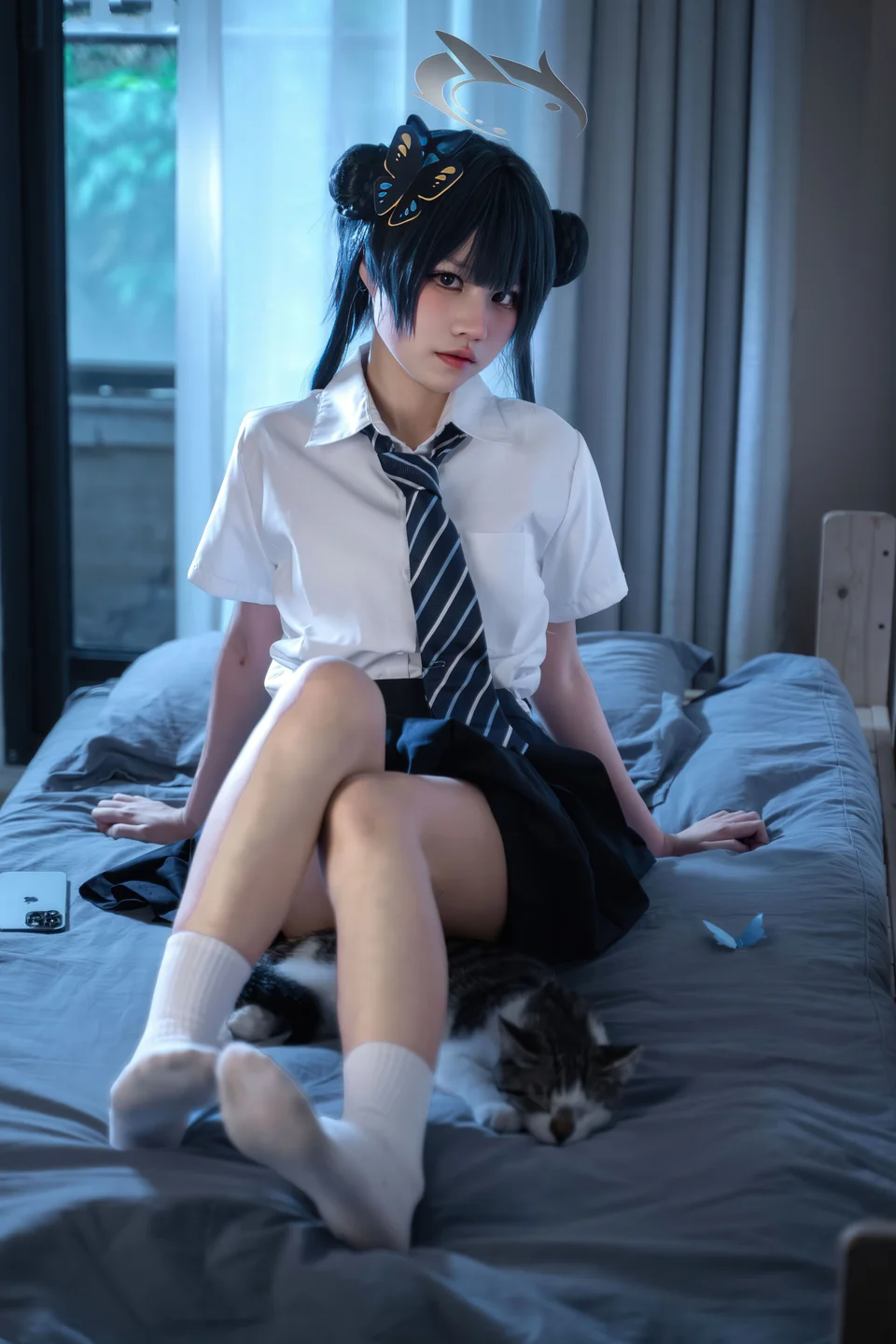 清水凪 - No.001 蔚蓝档案·龙华妃咲 JK [52P-526MB] tg@simisebaisi 【丝足阁】017.webp